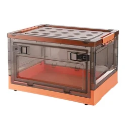 SCATOLA CONTENITORE DI STOCCAGGIO PIEGHEVOLE SALVASPAZIO CON RUOTE 40X28X24 CM