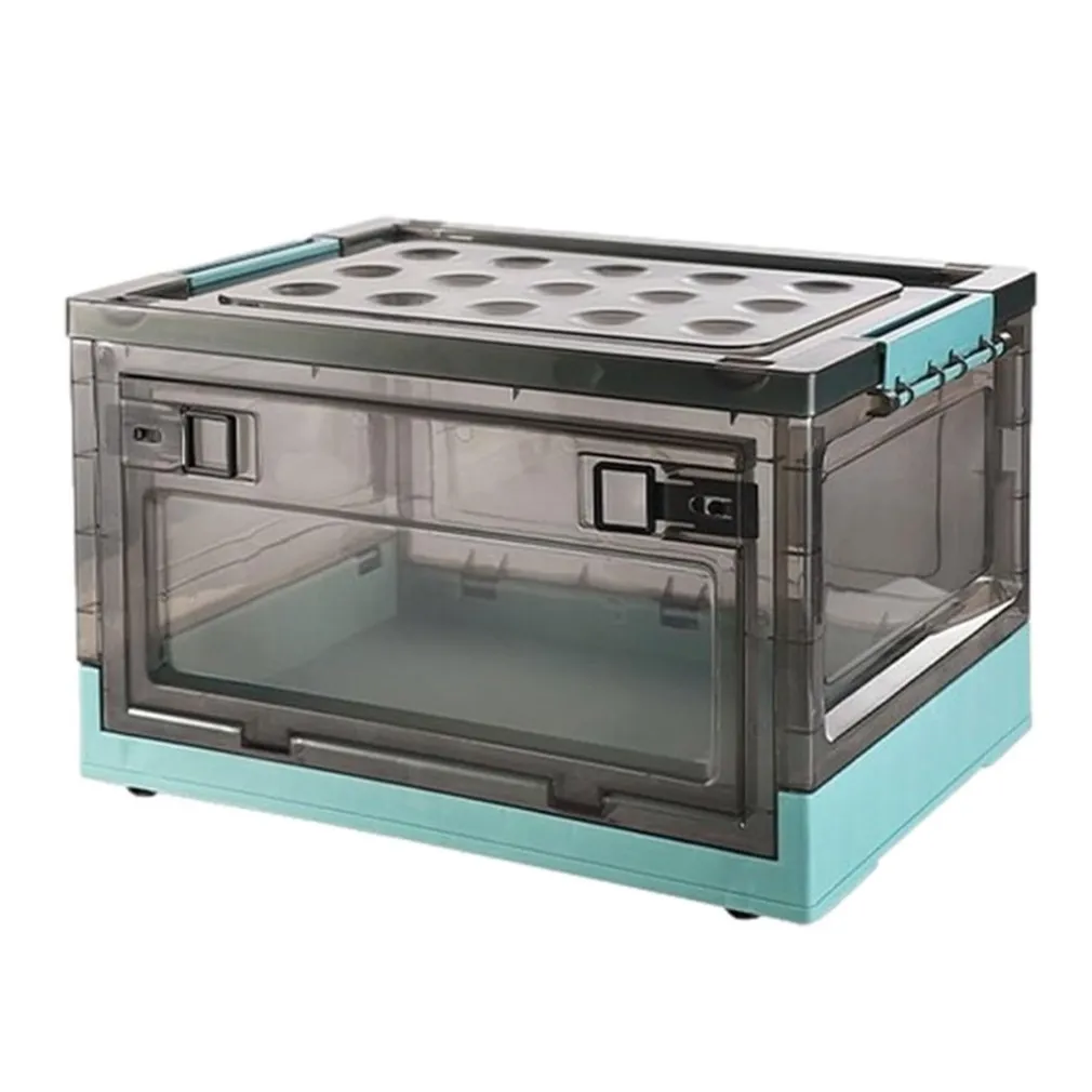 SCATOLA CONTENITORE DI STOCCAGGIO PIEGHEVOLE SALVASPAZIO CON RUOTE 40X28X24 CM