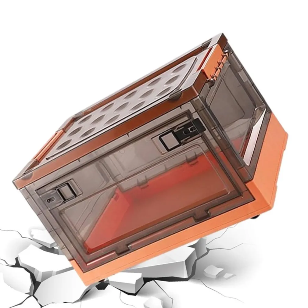 SCATOLA CONTENITORE DI STOCCAGGIO PIEGHEVOLE SALVASPAZIO CON RUOTE 40X28X24 CM