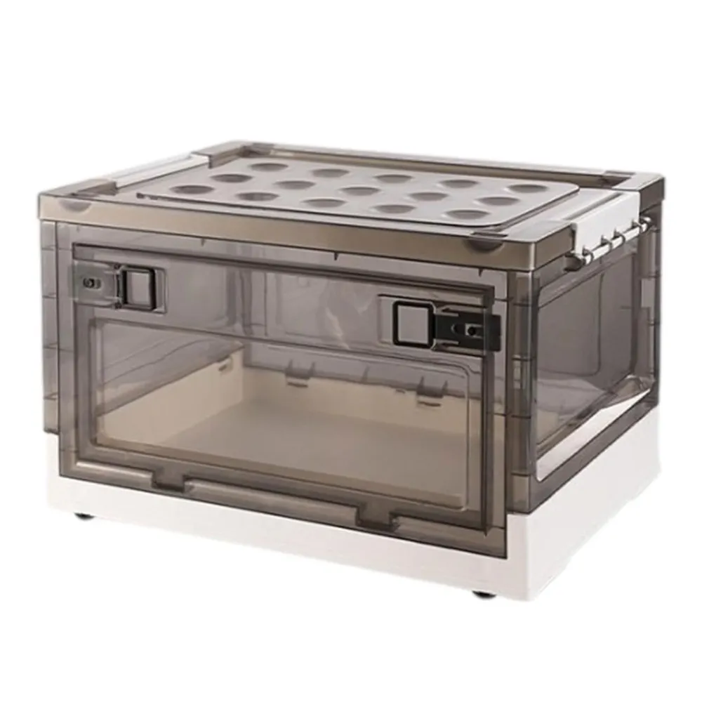 SCATOLA CONTENITORE DI STOCCAGGIO PIEGHEVOLE SALVASPAZIO CON RUOTE 40X28X24 CM