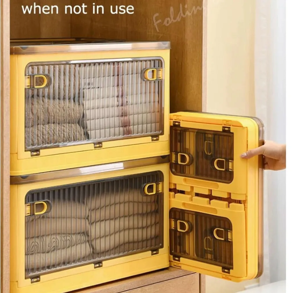 SCATOLA CONTENITORE DI STOCCAGGIO PIEGHEVOLE SALVASPAZIO CON RUOTE 40X28X24 CM