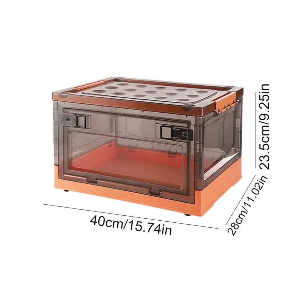 SCATOLA CONTENITORE DI STOCCAGGIO PIEGHEVOLE SALVASPAZIO CON RUOTE 40X28X24 CM