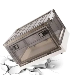 SCATOLA CONTENITORE STOCCAGGIO PIEGHEVOLE SALVASPAZIO CON RUOTE 51 X 34 X 24 CM