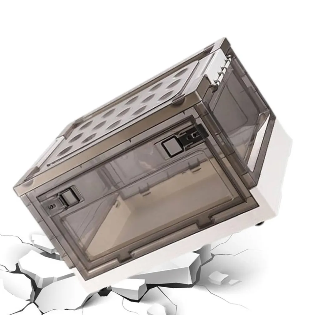 SCATOLA CONTENITORE STOCCAGGIO PIEGHEVOLE SALVASPAZIO CON RUOTE 51 X 34 X 24 CM