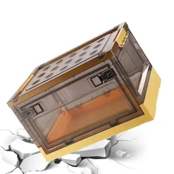 SCATOLA CONTENITORE STOCCAGGIO PIEGHEVOLE SALVASPAZIO CON RUOTE 51 X 34 X 24 CM