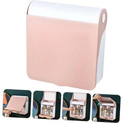 SCATOLA ESPOSITORE ORGANIZER TRUCCO CONTENITORE PER COSMETICI PORTA TRUCCHI ROSA