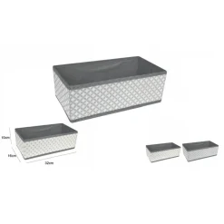 SCATOLA SALVASPAZIO PORTATUTTO CONTENITORE ARMADIO ORGANIZER 32X16X10CM 53031A