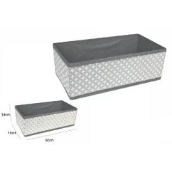 SCATOLA SALVASPAZIO PORTATUTTO CONTENITORE ARMADIO ORGANIZER 32X16X10CM 53031A