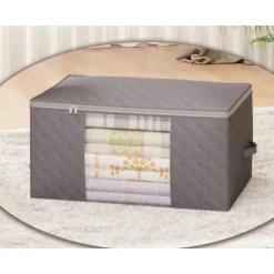 SCATOLE PER ARMADIO SALVASPAZIO PER VESTITI PORTA ABITI GRANDE 60X40X35CM CON FINESTRA