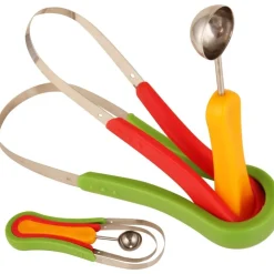 SCAVINO CUCCHIAIO MULTIFUNZIONE TAGLIO MELONE 3 IN 1 SPALLINATORE PER FRUTTA