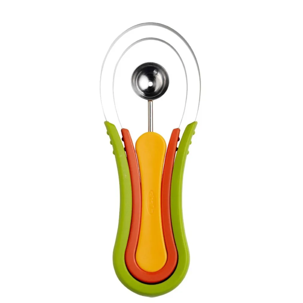 SCAVINO CUCCHIAIO MULTIFUNZIONE TAGLIO MELONE 3 IN 1 SPALLINATORE PER FRUTTA