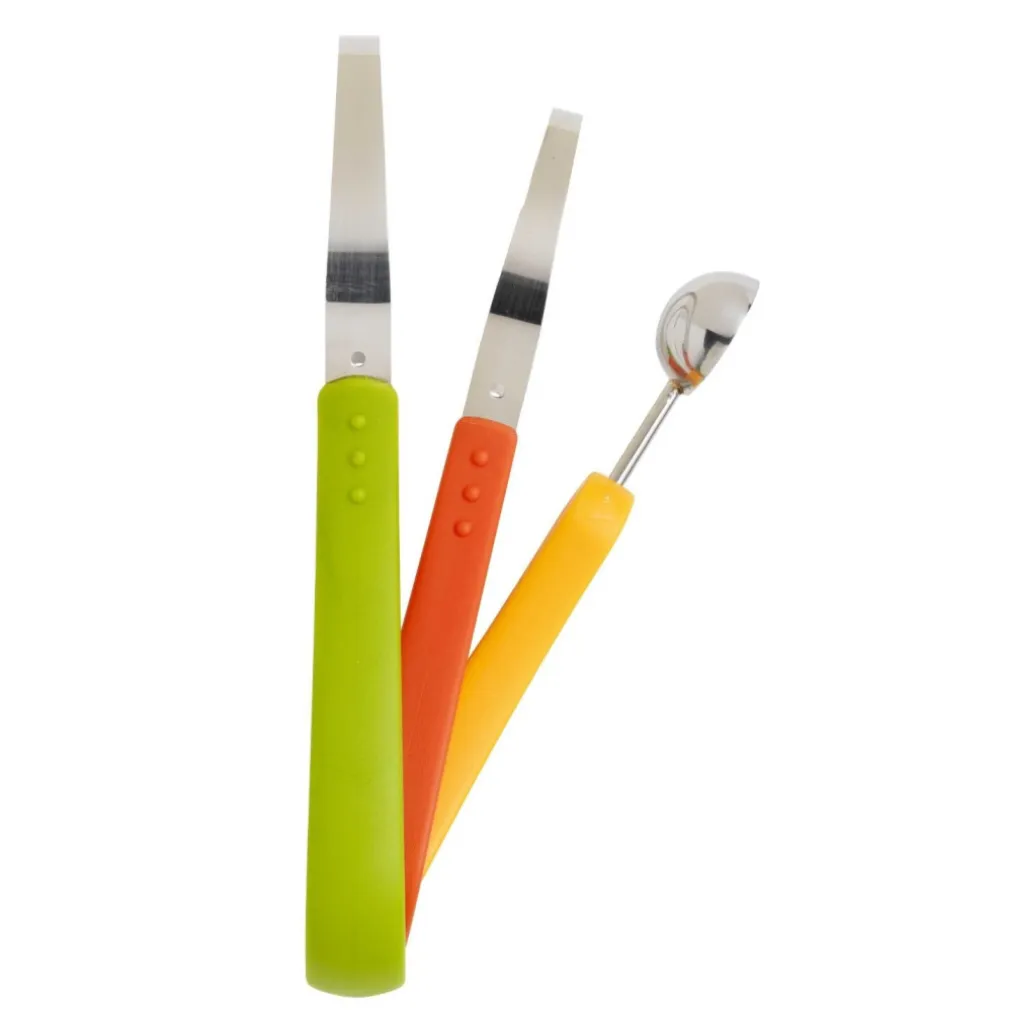 SCAVINO CUCCHIAIO MULTIFUNZIONE TAGLIO MELONE 3 IN 1 SPALLINATORE PER FRUTTA