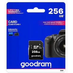 SCHEDA DI MEMORIA SD CARD 256GB SDXC PER VIDEOCAMERE CLASSE 10 UHS-I S1A0-256GB