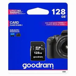 SCHEDA DI MEMORIA SD CARD 128 GB SDXC PER VIDEOCAMERE CLASSE 10 UHS-I S1A0-128GB