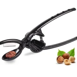 SCHIACCIANOCI 2 IN 1 APRICASTAGNE MULTIFUNZIONE IN METALLO SPACCA CASTAGNE NERO