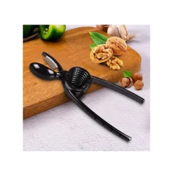 SCHIACCIANOCI 2 IN 1 APRICASTAGNE MULTIFUNZIONE IN METALLO SPACCA CASTAGNE NERO