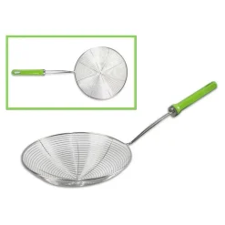 SCHIUMAROLA A RETE ACCIAIO PER FRITTI FRITTURA UTENSILI DA CUCINA 20 CM 66274