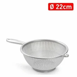 SCOLAPASTA COLINO SETACCIO ROTONDO IN PLASTICA DIAMETRO 22 CM CON MANICO CUCINA