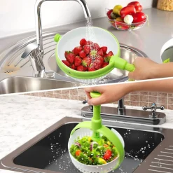 SCOLAPASTA 2IN1 CENTRIFUGA PER LAVARE INSALATA LAVA FRUTTA E VERDURA CESTO SCOLA