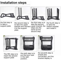 SCOLAPIATTI A 2 RIPIANI DOPPIO SCARICO CON VASSOIO RACCOGLIGOCCE RIMOVIBILE PORTAUTENSILI