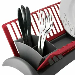 SCOLAPIATTI COLA PIATTI IN PLASTICA CON SCOLA POSATE CUCINA 46 X 26 X 14 CM