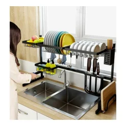 SCOLAPIATTI COLAPIATTI BASE APPOGGIO IN ACCIAIO 86x52 ORGANIZER CUCINA SCAFFALE