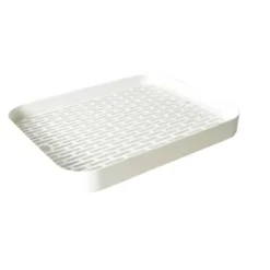 SCOLAPIATTI MENSOLA CON 2 RIPIANI IMPILABILI ORGANIZER IN METALLO CON VASSOIO DRENAGGIO