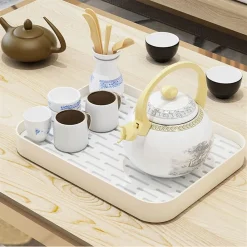 SCOLAPIATTI MENSOLA CON 2 RIPIANI IMPILABILI ORGANIZER IN METALLO CON VASSOIO DRENAGGIO