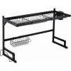 SCOLAPIATTI ORGANIZER LAVELLO IN ACCIAIO 2 LIVELLI SALVASPAZIO REGOLABILE CUCINA