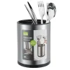 SCOLAPOSATE IN ACCIAIO ORGANIZER PER POSATE CONTENITORE ROTONDO PORTAUTENSILI DA CUCINA