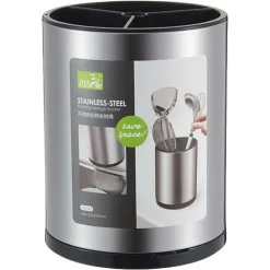 SCOLAPOSATE IN ACCIAIO ORGANIZER PER POSATE CONTENITORE ROTONDO PORTAUTENSILI DA CUCINA