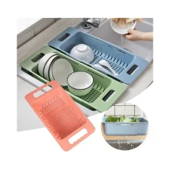 SCOLATUTTO ALLUNGABILE REGOLABILE SCOLA PIATTI GOCCIOLATOIO ACCESSORIO DA CUCINA