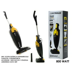SCOPA ELETTRICA ASPIRABRICIOLE 2 IN 1 SERBATOIO DA 2 LITRI 800 WATT SISTEMA ANTICADUTA