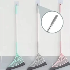SCOPA PIEGHEVOLE 2 IN 1 TERGIVETRO MOP IN SILICONE SPAZZA E LAVA PAVIMENTI VETRI