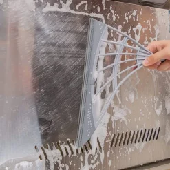 SCOPA PIEGHEVOLE 2 IN 1 TERGIVETRO MOP IN SILICONE SPAZZA E LAVA PAVIMENTI VETRI