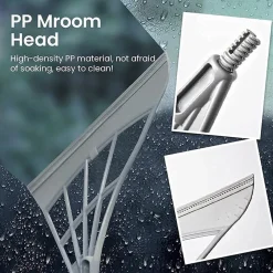 SCOPA PIEGHEVOLE 2 IN 1 TERGIVETRO MOP IN SILICONE SPAZZA E LAVA PAVIMENTI VETRI