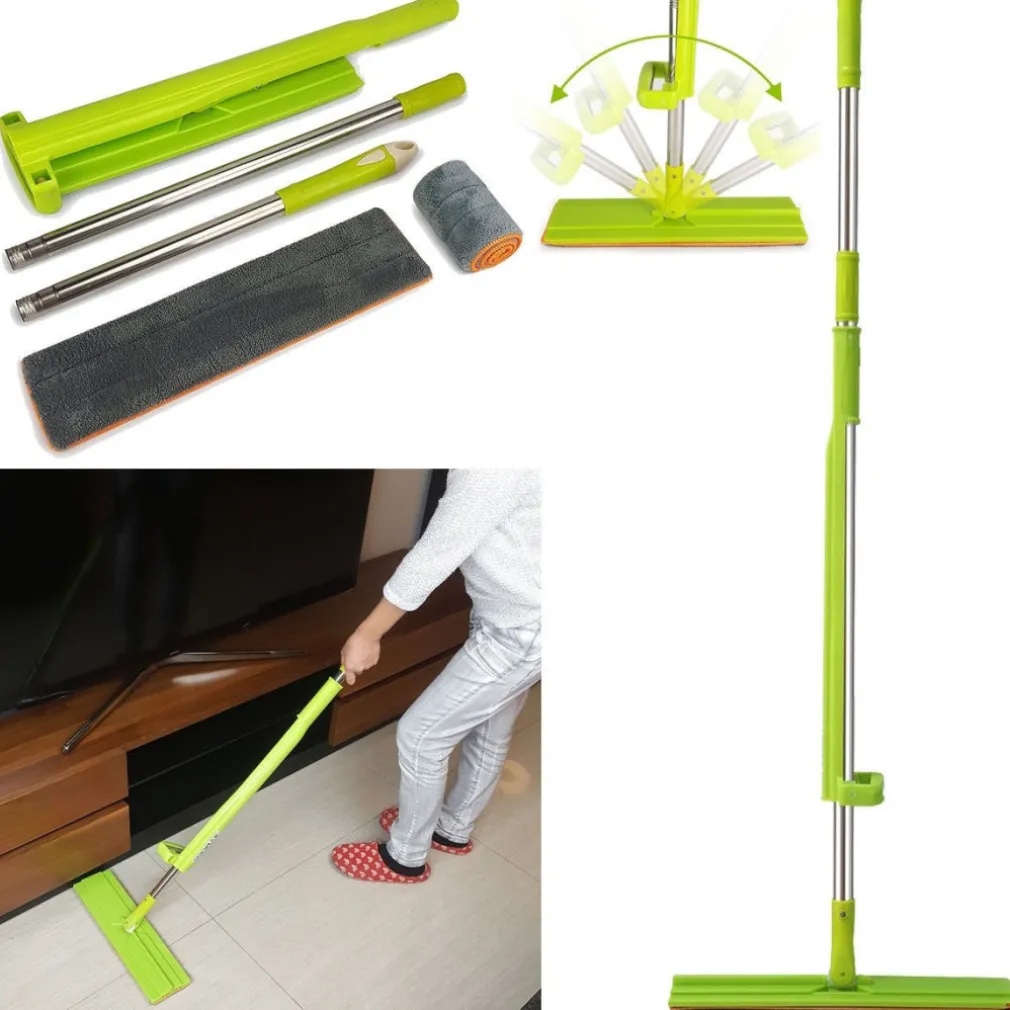 SCOPA STRIZZA SWEEP MOP LAVA E ASCIUGA PAVIMENTI PARQUET MARMO PANNO MICROFIBRA