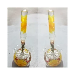 SCOPINO WC PORTA SCOPINO DECORATO FIORE GIRASOLE BAGNO ACCESSORIO 52376