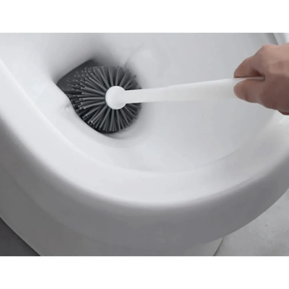 SCOPINO WC SETOLE IN SILICONE PLASTICA SPAZZOLA RICAMBIO PULIZIA PROFONDA 87619