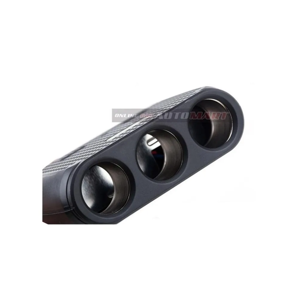 SDOPPIATORE ADATTATORE 3 ACCENDISIGARI TRIPLO + 2 USB 120W AUTO CAMPER BARCA MULTICARICATORE