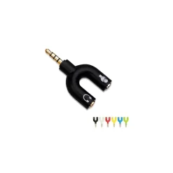 SDOPPIATORE MICROFONO CUFFIA HEADPHONE SPLITTER JACK 3.5 MM SMATPHONE PC