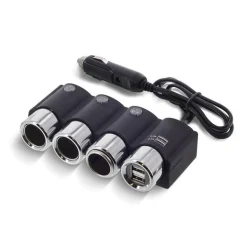 SDOPPIATORE PRESA ACCENDISIGARI 3 POSTI 2 PORTE USB CARICA BATTERIA 120W IC-1503