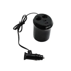 SDOPPIATORE PRESA ACCENDISIGARI 2 POSTI PORTA USB CARICA BATTERIA