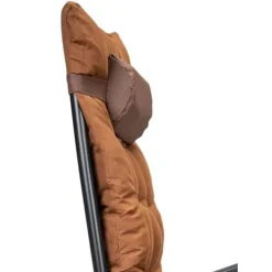 SDRAIO CON CUSCINO IMBOTTITO MARRONE IN TEXTILENE POLTRONA RELAX TERRAZZO GIARDINO 483005