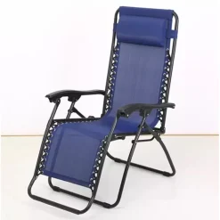 SDRAIO SEDIA IN TEXTILENE BLU PIEGHEVOLE MULTIPOSIZIONE RECLINABILE GIARDINO 221005