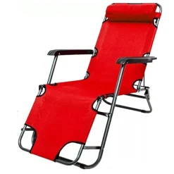SDRAIO SEDIA LETTINO ROSSO RELAX PRENDISOLE DA SPIAGGIA GIARDINO PIEGHEVOLE 285002