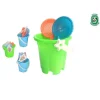 SECCHIELLO 14 CM 3PZ CON ACCESSORI PALETTE GIOCHI PER MARE ESTATE BAMBINI 072402