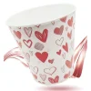 SECCHIELLO DECORATIVO IN LATTA CON CUORI ROSSO BIANCO 14CM SAN VALENTINO 92263