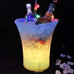 SECCHIELLO PER GHIACCIO A LED ALTOPARLANTE BLUETOOTH WIRELESS PORTATILE SPIAGGIA FESTE