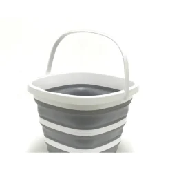 SECCHIO QUADRATO PIEGHEVOLE DA 7,5 LT CON MANIGLIE MULTIFUNZIONALE PORTATILE SALVASPAZIO